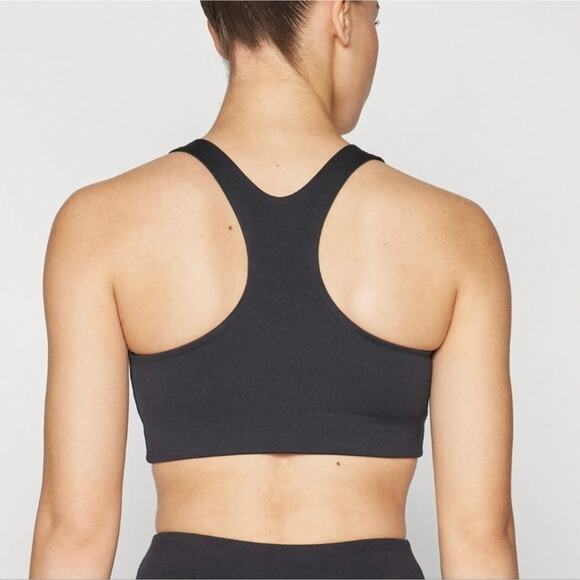 Girlfriend Collective FLOAT V-Neck Racerback Sports Bra Midnight Black Large NWT - Picture 4 of 13
